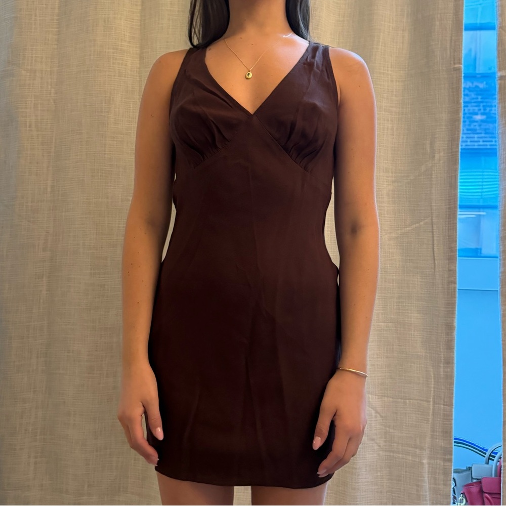 Reformation Brown Mini Dress